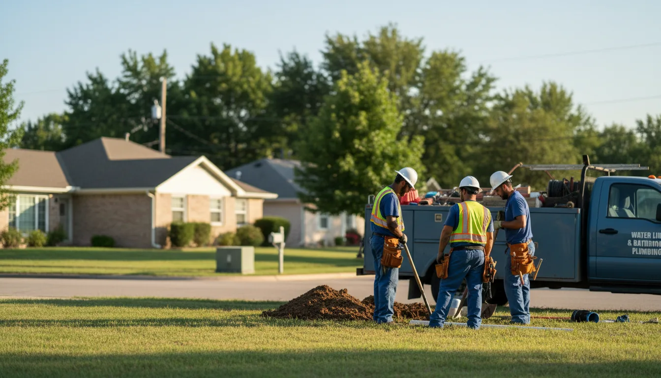 Residential water line and bathroom plumbing service in Courtland, AL